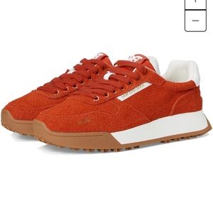 Sam Edelman Layla Red/ Orange  Suede Sneakers